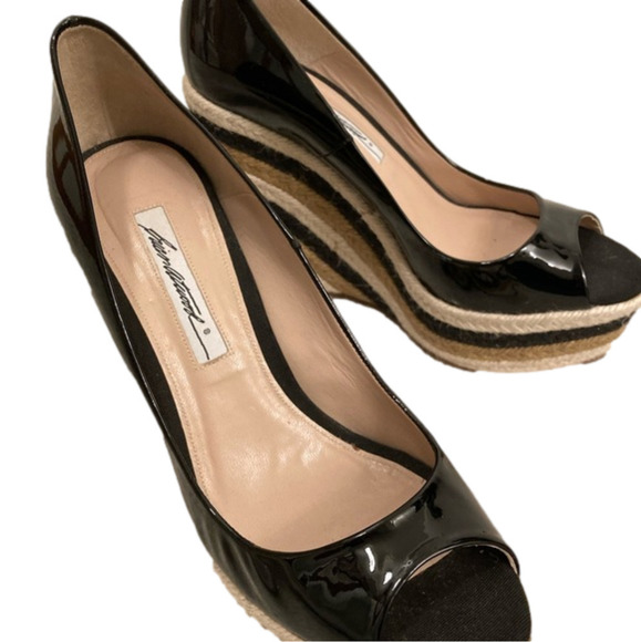 Brian Atwood peep toe heels. - Picture 2 of 6